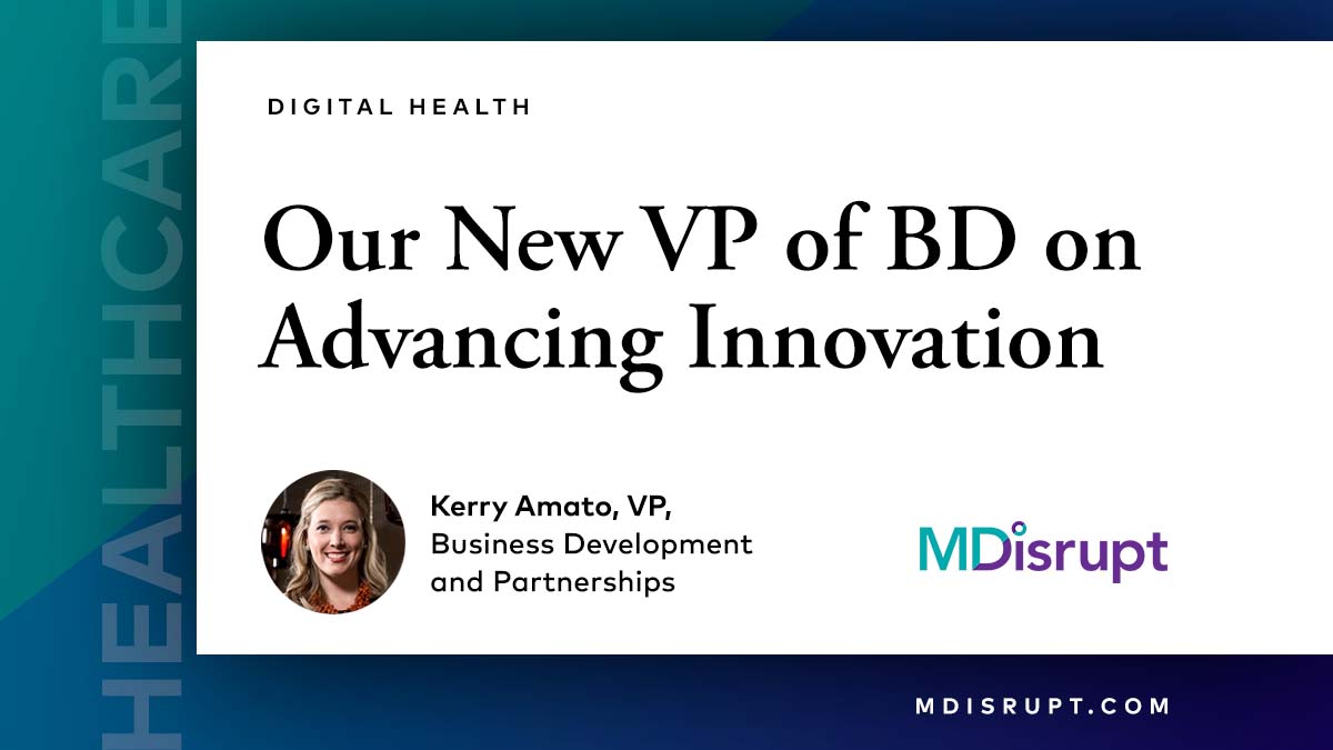 "I believe MDisrupt is extremely well-positioned to shape the digital health ecosystem in ways that will benefit patients, providers, and health systems for decades to come." <a href="/KerryAmato/">Kerry Amato, CAE</a> on why she joined <a href="/m_disrupt/">MDisrupt</a> 

hubs.li/Q0128mrq0

#digitalhealth #healthtech