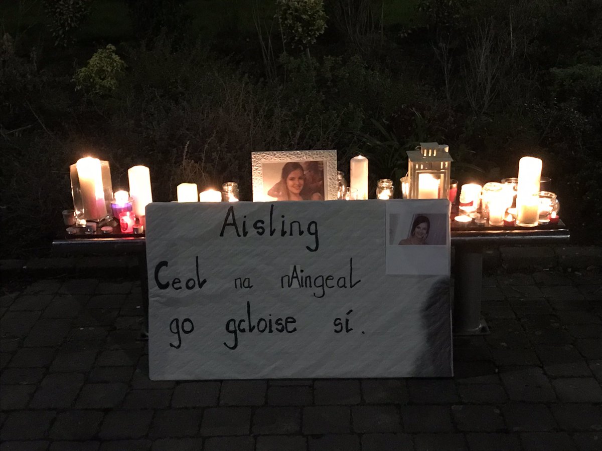 Ashling’s friends from <a href="/Comhaltas/">Comhaltas (CCÉ)</a> certainly did her proud tonight in Dungarvan. A lovely solemn vigil with the most beautiful music floating into the winter night. Over 1,000 people came out to pause and to remember Ashling. May Ashling Rest in Peace.