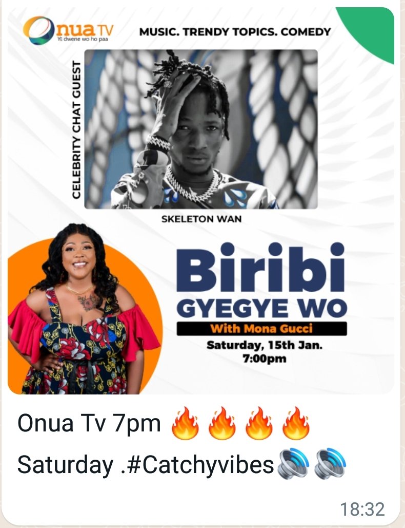 SkeletonWan's tweet photo. Catch @skeleton_wan live on Onua TV Saturday @7pm with @monagucci 🔥🔥🔥🔥🔥🔥🇬🇭🔊🔊🎙#Catchyvibes https://t.co/0lOMghdSlI