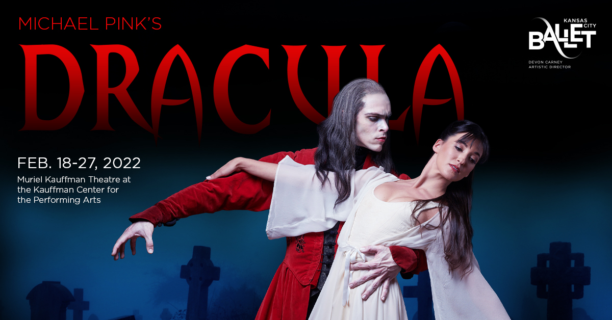 kcballet's tweet photo. Back by popular demand, 'Dracula' tantalizes as it terrifies! This lush theatrical work has it all! https://t.co/vep3jSuhAk
Vaccinations required by all. Please see our latest health updates. #KCBallet #Dracula #MichaelPink #KCDance https://t.co/w1yVcPslFI