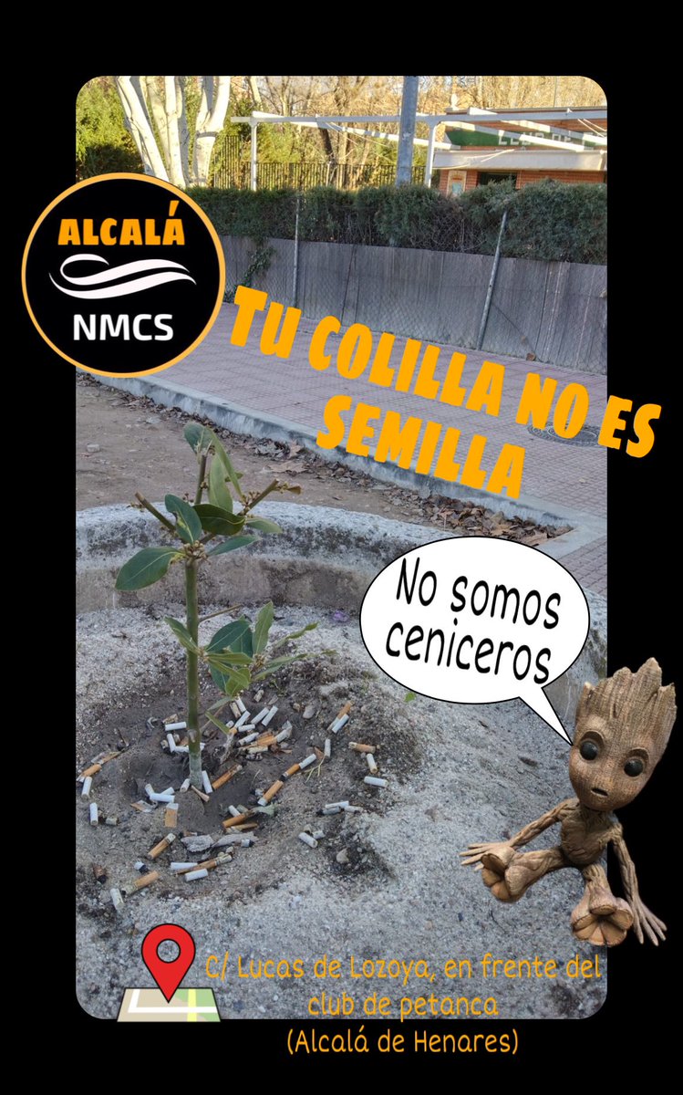 nmcsalcala's tweet photo. Fumadorxs 🚬 incívicxs de Alcalá de Henares que se piensan que sus colillas🚬son semillas 🤦🏽♀️
Los árboles 🌳y arbustos no son ceniceros. Tu colilla 🚬a la papelera🗑 y, de paso, haces deporte y metes oxígeno a tus pulmones🫁 enfermos.
(1/2)
#trabajosdecomunidadya #multasya https://t.co/BTRkTAdvUf
