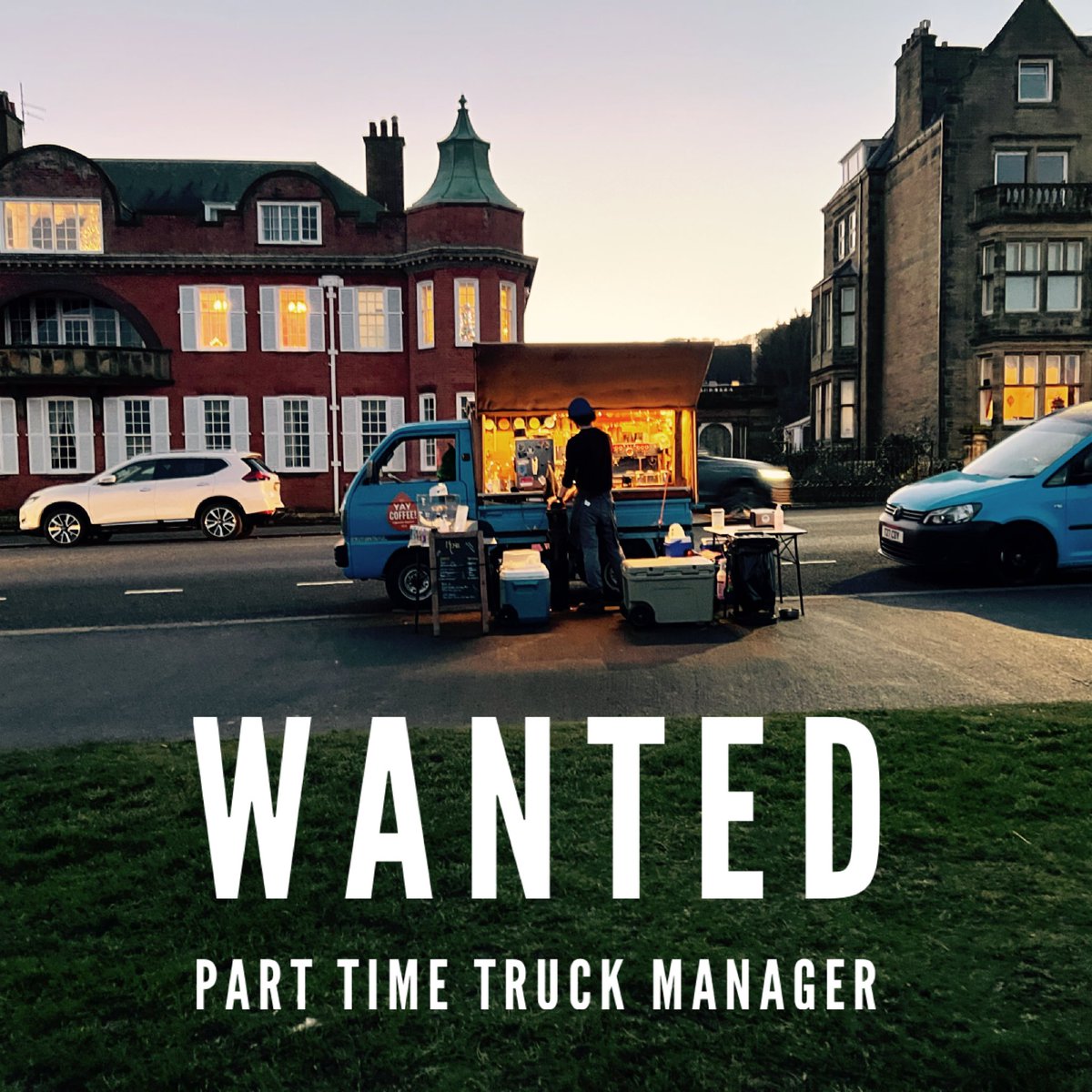 3 days a week, running the truck. Experience in the industry essential, driving license essential. Real living wage base pay (increased dependent on experience) 

Get in touch if this could be for you!