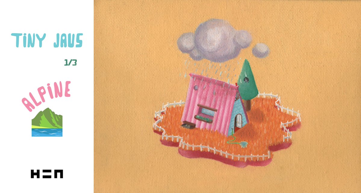 🔥NEW DROP!🔥

The first work of my third series ✨Tiny Jaus ✨is now available in hen!

Alpine 💜

An alpine house in pastel colors but ... something hides.

hicetnunc.art/objkt/631921

1/3

15 ed. 0.5 tz

@hicetnuncarg <a href="/hicetnunc2000/">h2000</a> @onhicetnunc #NFTshill