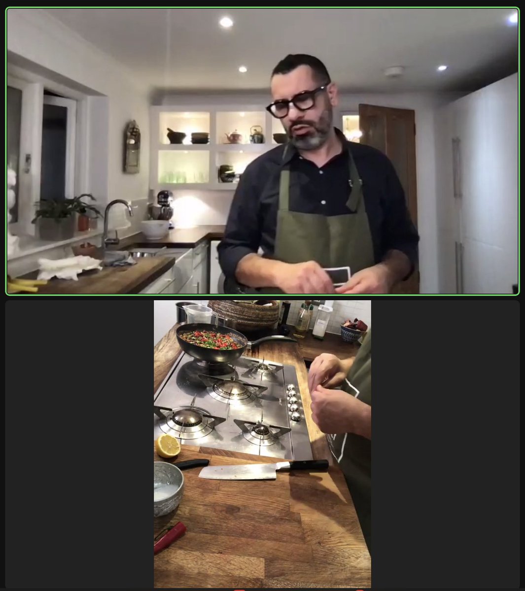 What fun to cook side by side with <a href="/Samitamimi/">sami_tamimi</a> from the comfort of home through <a href="/Made_In_Hackney/">Made In Hackney is crowdfunding! Ⓥ 🌱</a>'s Palestinian Cuisine cookalong making #Rumaniyya and other inspiring dishes from #FalastinCookbook!