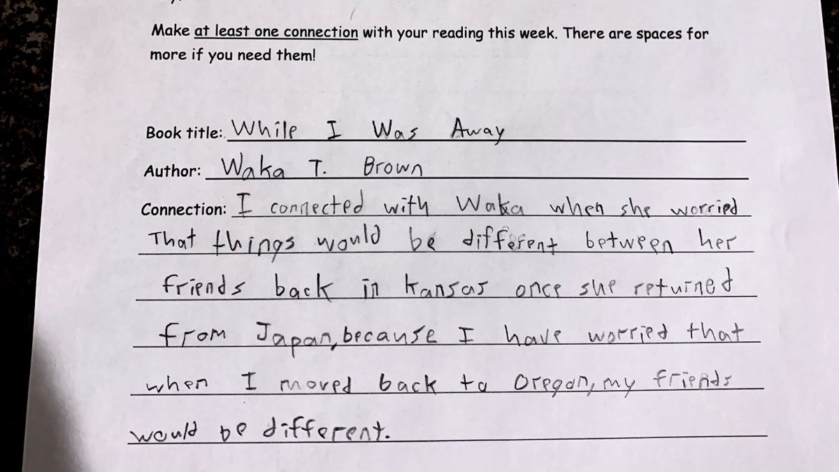 W_T_Brown's tweet photo. Hearing how WHILE I WAS AWAY helped a friend's son process his family's recent move reminds me of why I write #kidlit #BookTwitter #amwriting #mglit #middlegrade #WritingCommunity https://t.co/wIN9WKpRNJ