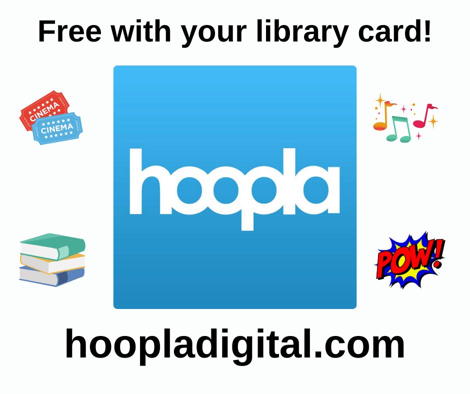pinallibraries's tweet photo. Hoopla is a digital media service offering movies, music, ebooks, comics, and so much more! It's free with your library card, so download the app or go online to get access now!
https://t.co/0cmfONpWCX
#pcldaz #pinallibraries #hoopla #librarycard https://t.co/q28eNbtbsN