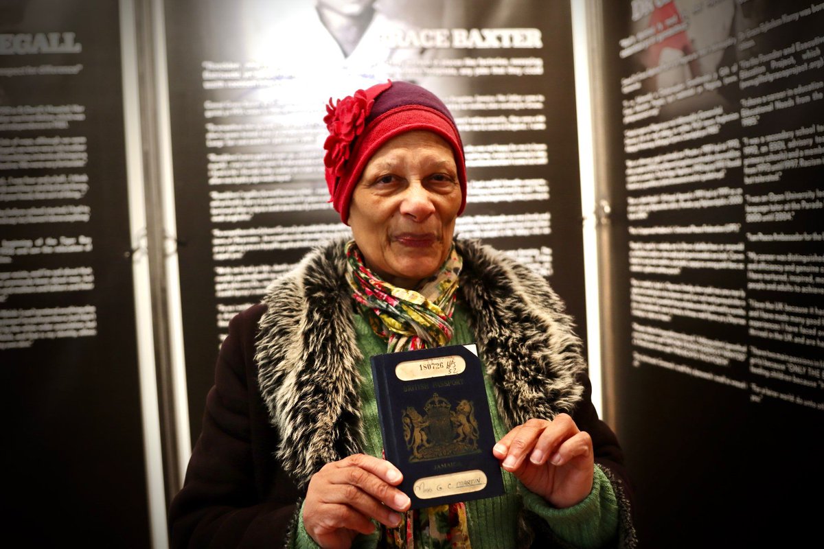 mariangwyn's tweet photo. Met Grace, one of our Windrush exhib interviewees, again today. Her story is at @AmgueddfaLechi , her brother's at @BangorUni . She shared more stories & photos. @BAMECymruElders @rcccymru @BlackHistoryNW Exhib at both sites til 23 Jan https://t.co/cE4hlK4rqL