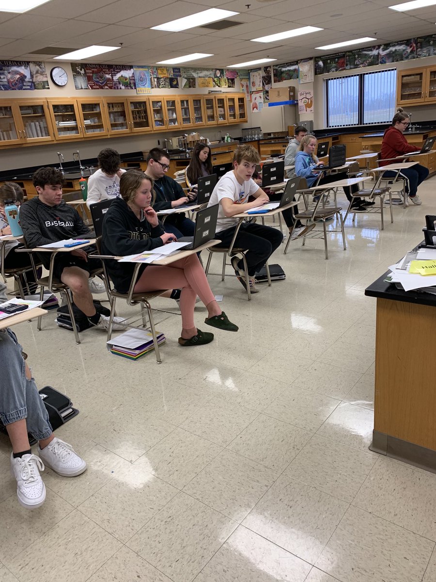 So proud of our students and staff! A small fire that caused an unexpected day off, exam schedule changes, and a pandemic. Still, it’s Friday afternoon, and despite it all they are focused and working hard on exams. #perseverance #flexibility #APride   ⁦<a href="/AHSNation/">Angola High School</a>⁩ ⁦
