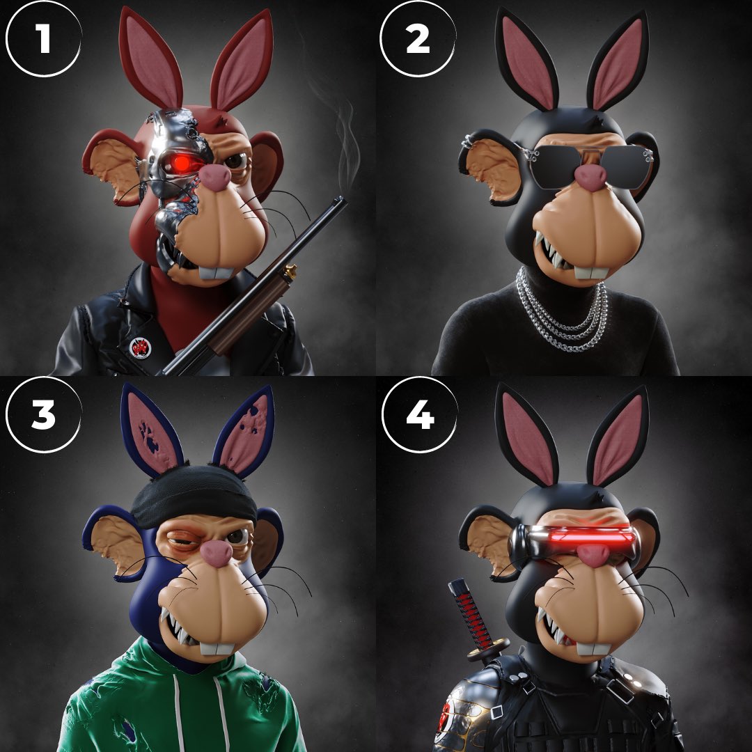 Which one of these four Bored Bad Bunny would you like to get? 👀🐰