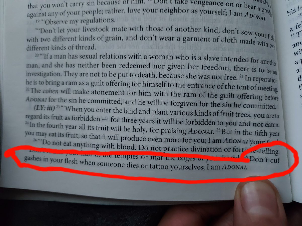 ScriptedRealm's tweet photo. @XxxLola2112 @occultb0t That's the version /translation of the Bible YOU'RE reading. Which is not the earliest translation. The earliest translation/closest you can get to the original is the Hebrew translation. Which does contain the word tattoo. You always talk about things you have no clue about? https://t.co/YRTTsSUd7T