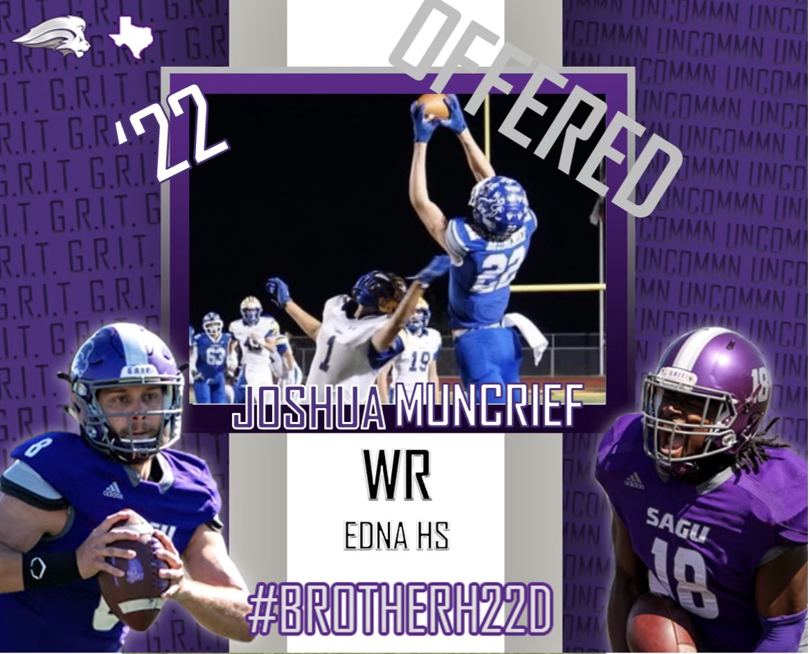 After a great talk with <a href="/coachanzaldua35/">Isaac Anzaldua</a> I am blessed to receive an offer to SAGU to continue my academic and football career.  <a href="/coachrsmith12/">Coach Ryan Smith</a> 
@sagu_football
<a href="/Jimmie28Mitch/">Jimmie Mitchell</a>