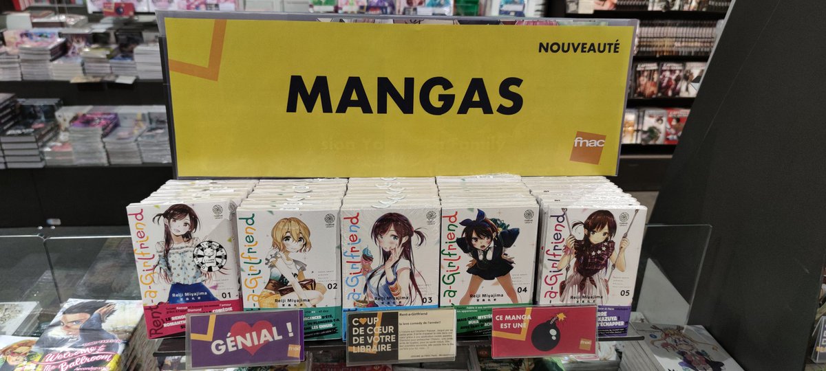 mangaparnasse's tweet photo. Les news de la semaine dispo à la Fnac Montparnasse @MeianFR @EditionsKana @noevegrafx @Kurokawa @pikaedition @ki_oon_Editions https://t.co/xUg6ER6YIV