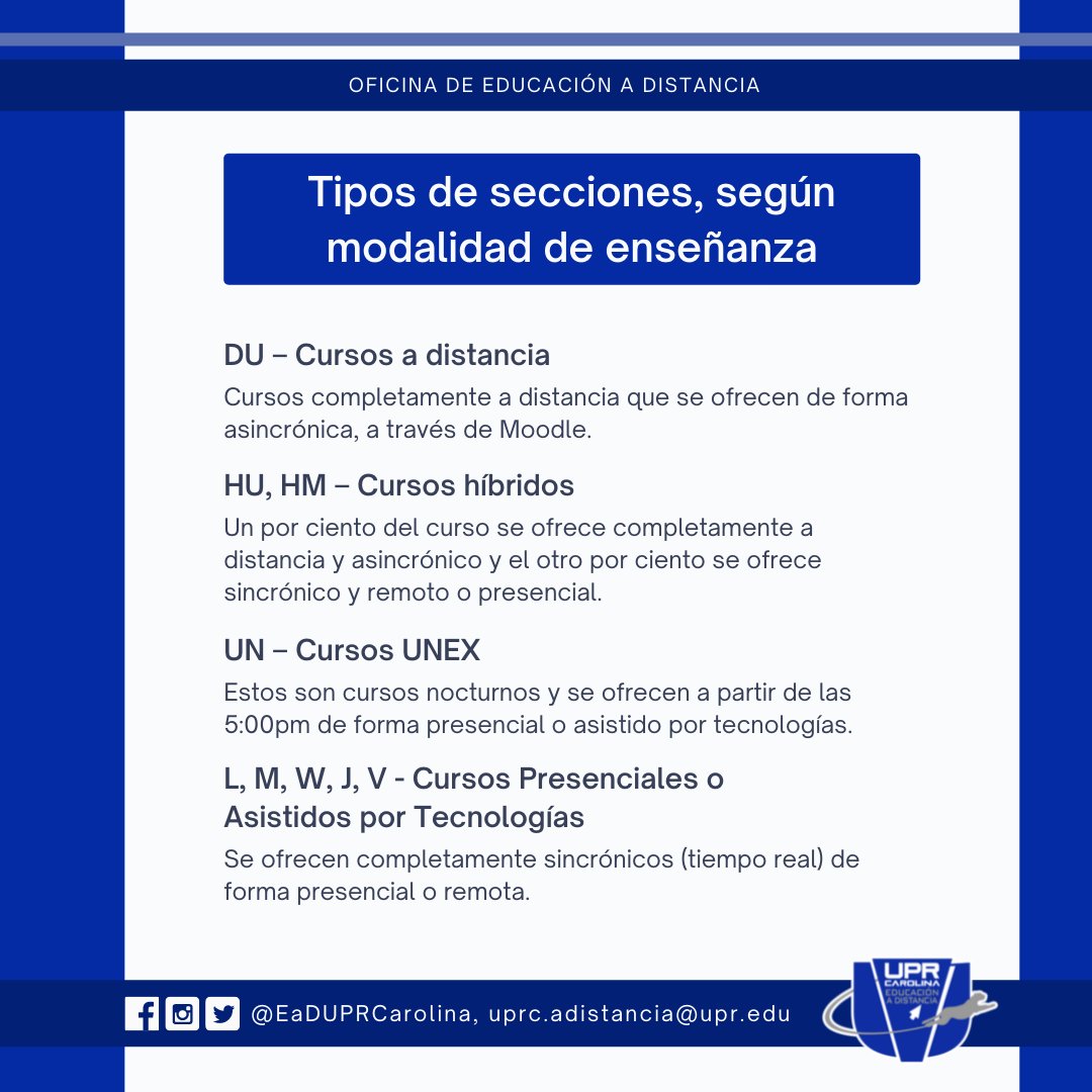 ¿Qué es el código y sección del curso? Aquí una breve guía para orientarte. 📌
                                                                      
#JaguaresSiempre #Jaguares #UPRCA #UPRCarolina 
<a href="/infoalerta/">Biblioteca UPRC</a> <a href="/UPRCA_Informa/">UPR Carolina Informa</a> <a href="/CGEUPRCa/">CGE UPR Carolina</a>