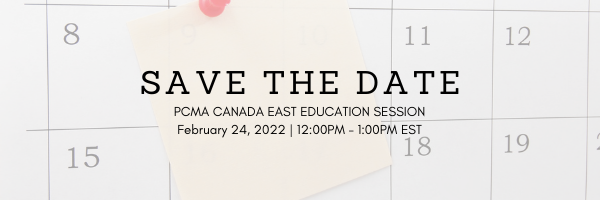 PCMACEC's tweet image. Save the Date for PCMA Canada East’s first education session of the year: Case Study on Hybrid Events – Part 2 – What have we learned from recent experiences taking place via ZOOM on Thursday, February 24th – 12PM–1PM EST. BYOL (Lunch)
#pcmace #pcmacw #pcma #eventprofs