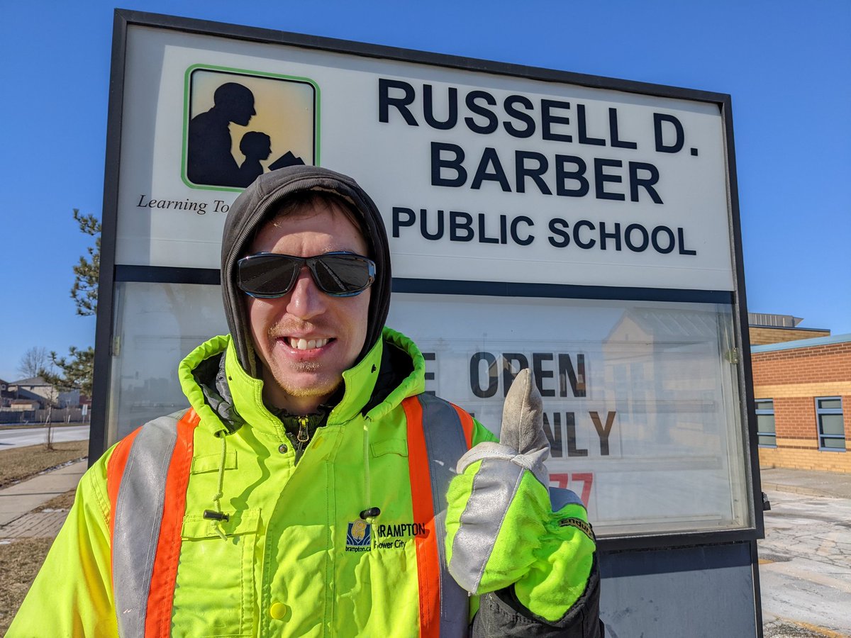 RickyWhite69's tweet photo. My son has #autism &amp; he attended this school for grades 1-5. Back then, he struggled to perform basic tasks &amp; required a T.A. Luckily, he was given Mrs. Angove, who taught him many valuable skills. Today, he returned to clean the grounds &amp; park as a proud @CityBrampton employee! https://t.co/mNG6KhVMrZ