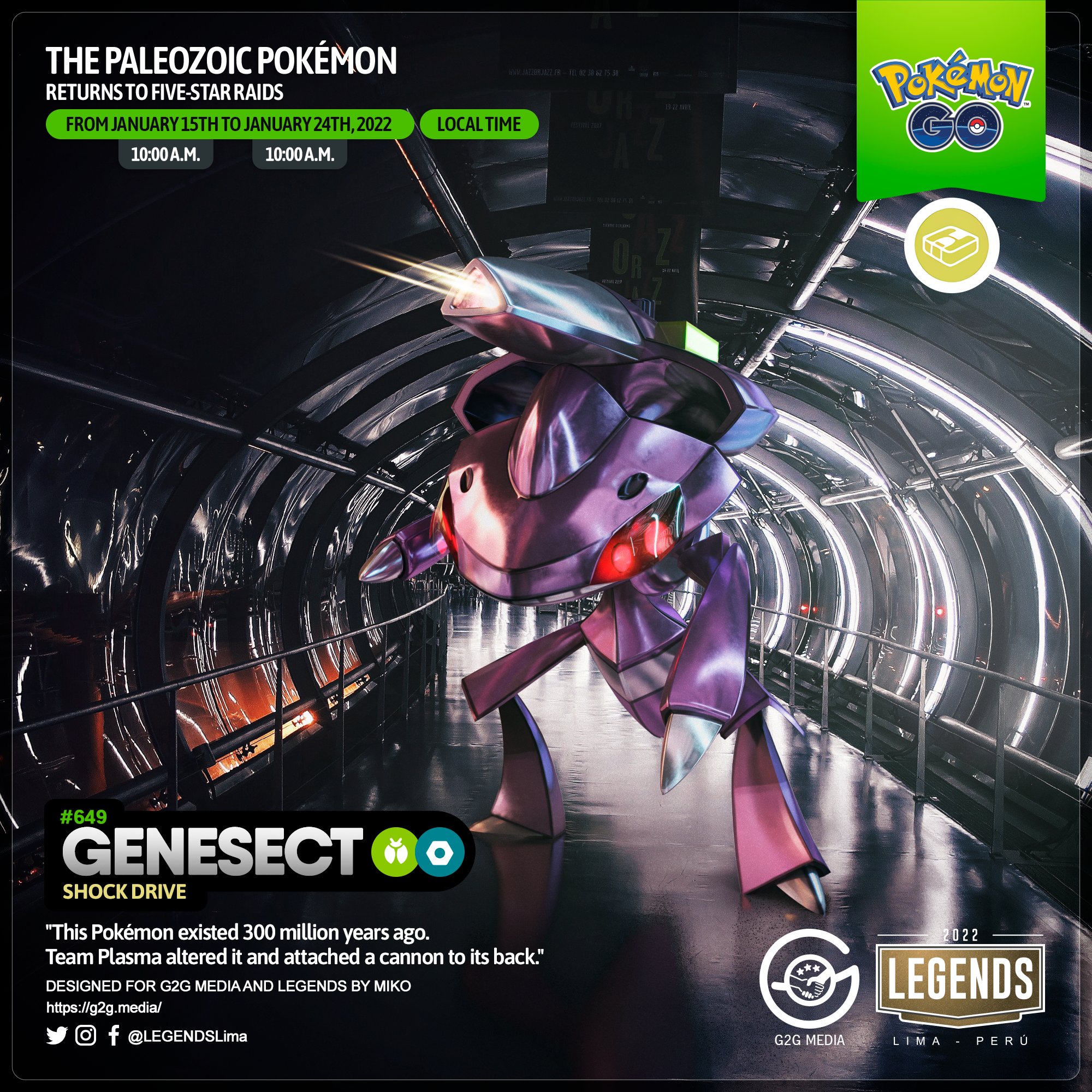 Genesect, the Paleozoic Pokémon, will make its Pokémon GO debut in