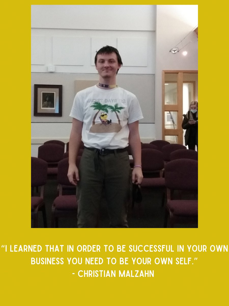 JacketCareers's tweet photo. Christian shared with us what he has learned during Jacket Days!
@JacketCareers @defiancecollege #JacketDays22 https://t.co/aR68Pece8b