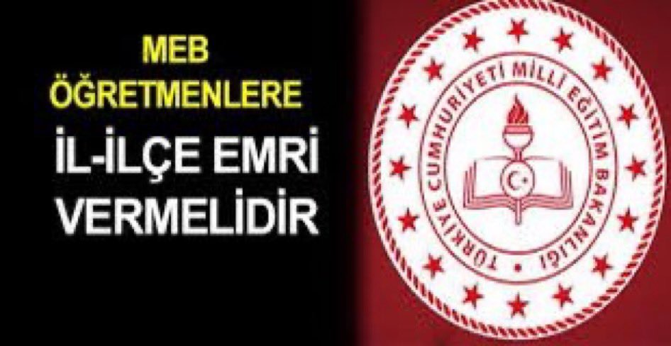 “Aile Birliği,Sağlık,Can Güvenliği” mazereti karşılanamayan öğretmenlerimizin moral ve motivasyonlarını düzeltmek için #İlEmri uygulaması talep ediyor,aile bütünlüğü/sağlık problemlerine biran önce çözüm üreterek mağduriyetlerin giderilmesini bekliyoruz. <a href="/tcmeb/">Millî Eğitim Bakanlığı</a>
#MEBilemriGerekli