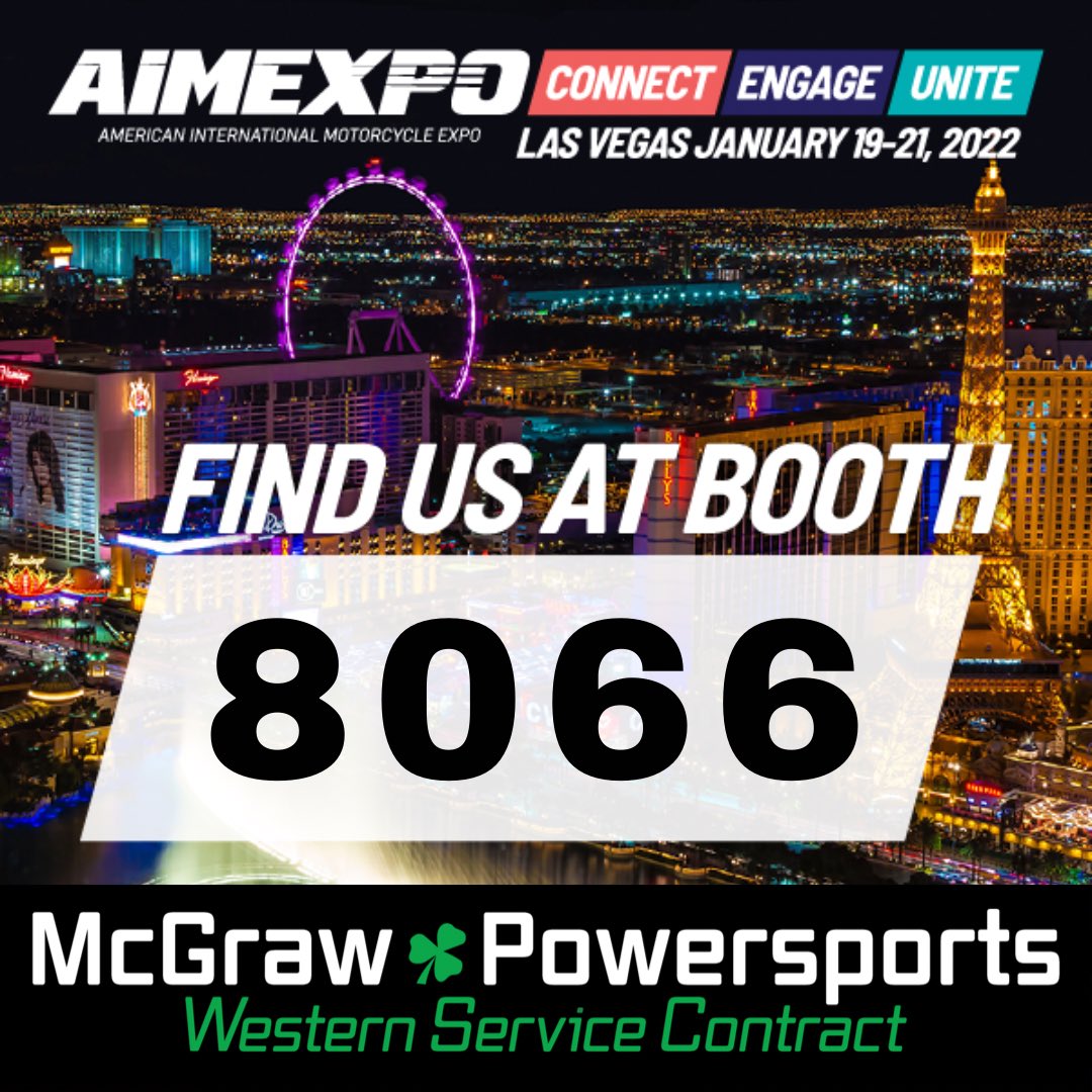 Stop by our booth and learn about McGraw and enter to win a Kayo ATV or Pit Bike! Plus, we are also giving away Western GPS units with lifetime service! <a href="/AIMExpo/">AIMExpo</a> 

#ridewithmcgraw #atv #utv #aimexpo #westerngps #kayo #lasvegas