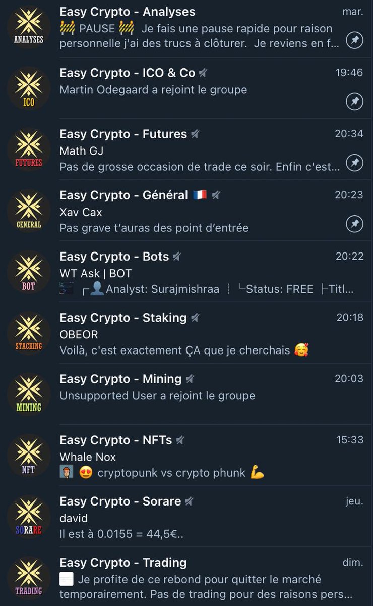EasyCryptoEZC's tweet image. Beaucoup de nouveaux abonnés ces derniers jours, merci à tous ! 🤝🔥Vous faites désormais partie de la communauté #EZC 😎
Alors je vous invite à rejoindre nos canaux Telegram, il y en a pour tout les goûts ! 😌 

👉🏼 campsite.bio/easycrypto