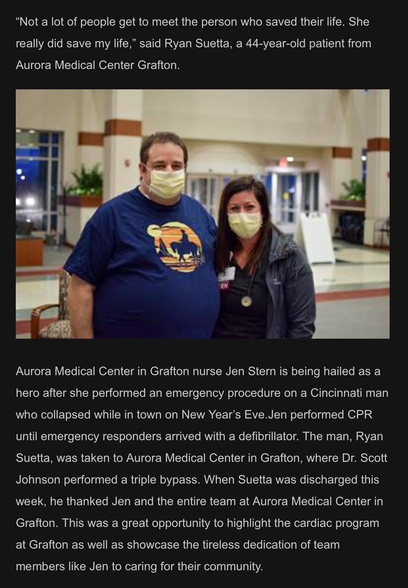 Very proud of my nurses and everyone on our team in Grafton