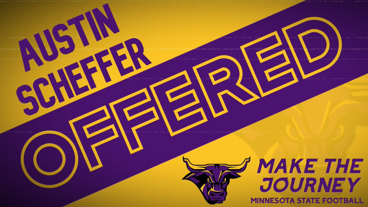 scheffer_austin's tweet photo. Minnesota State University offered! Humbled and grateful for another opportunity to further my football career‼️🐃 https://t.co/2EPKPxMx4b