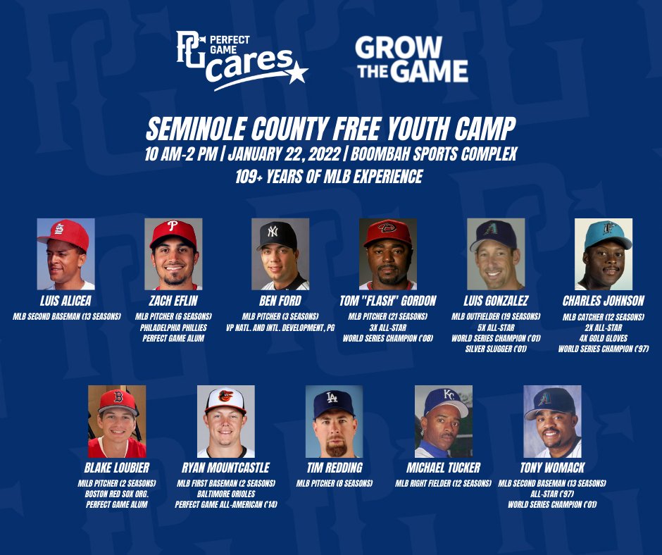 GROW THE GAME: Register now for a FREE baseball and softball camp for boys and girls ages 12 and under. Players will practice with former MLB players and receive free gear, including a ball for autographs! ⚾

perfectgamecares.org/event/camps-se…
<a href="/PGCaresCharity/">Rise 2 Greatness Foundation</a>