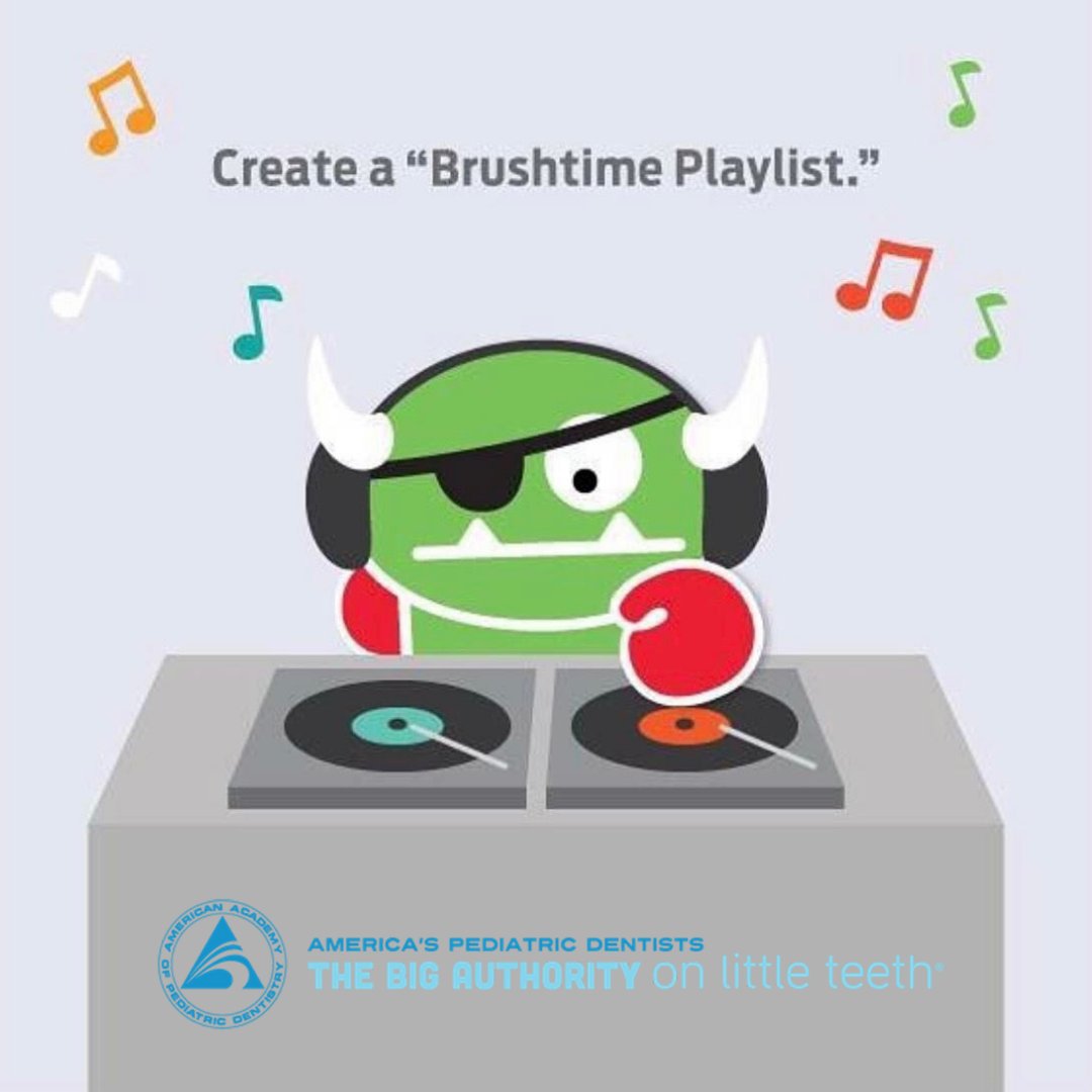 Did you know you should brush your teeth for at least 2 minutes? Make a “Brushtime Playlist” with your favorite songs so you’re always ready to jam when it’s time to brush!