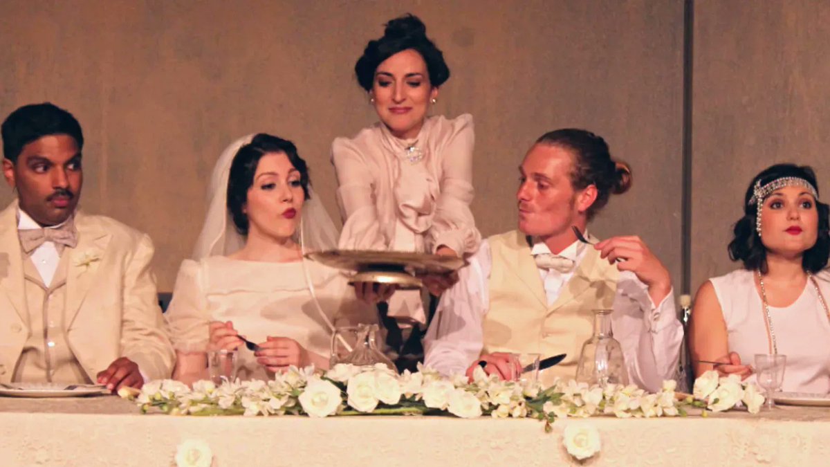 ArtsatOFS's tweet photo. Brecht’s ‘A Respectable Wedding’ is a raucous comedy of disasters. Everything that can go wrong, goes wrong, and nobody behaves as they should. You are invited to join @TheatreLabCo for a hilarious wedding that you’ll never forget… 

Book Now: https://t.co/xo4jrwqK3I https://t.co/hRJuCTy1oP