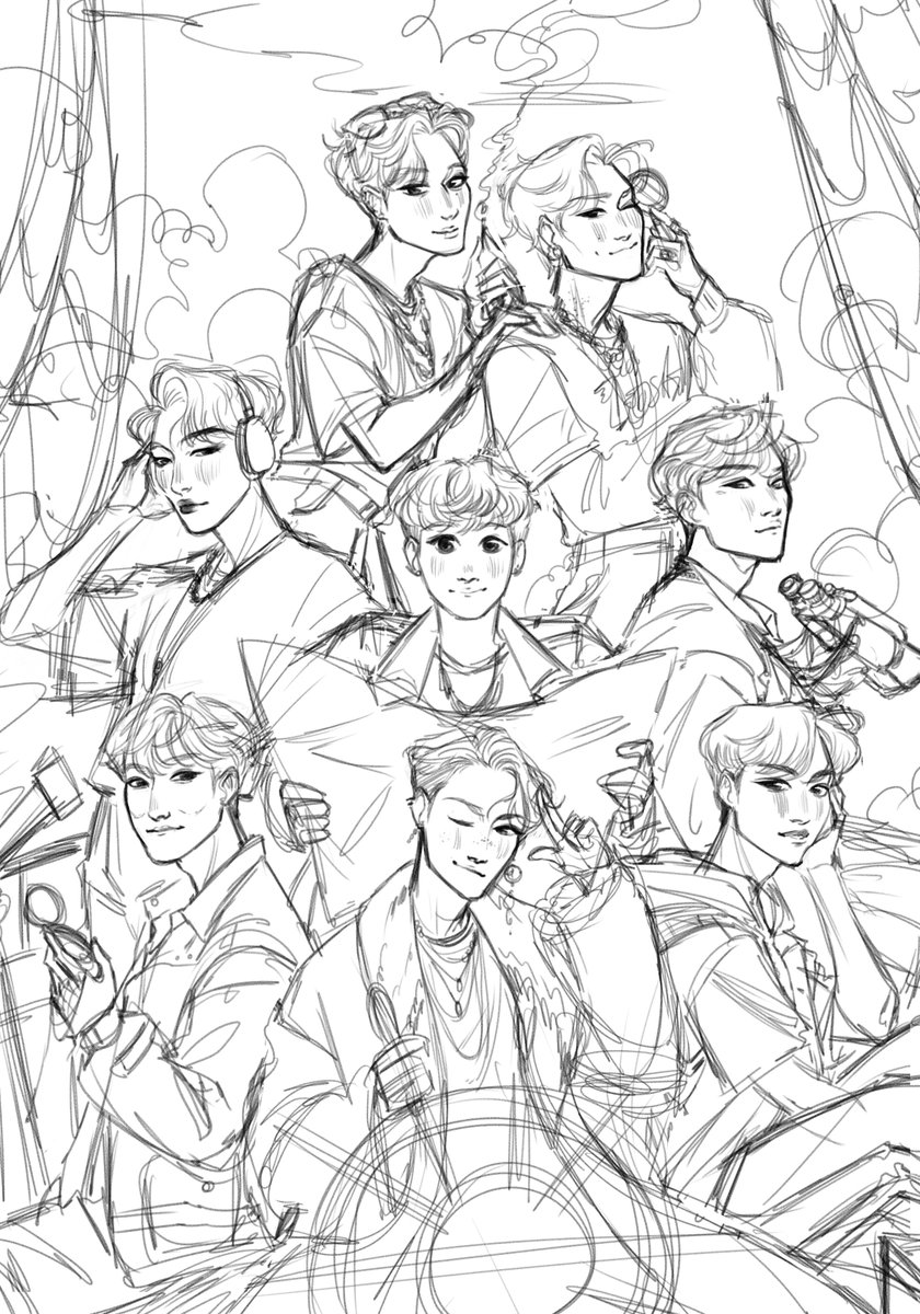 dont think i shared the sketch of this,, pretty cute imo 