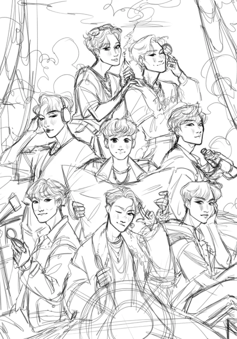 dont think i shared the sketch of this,, pretty cute imo 