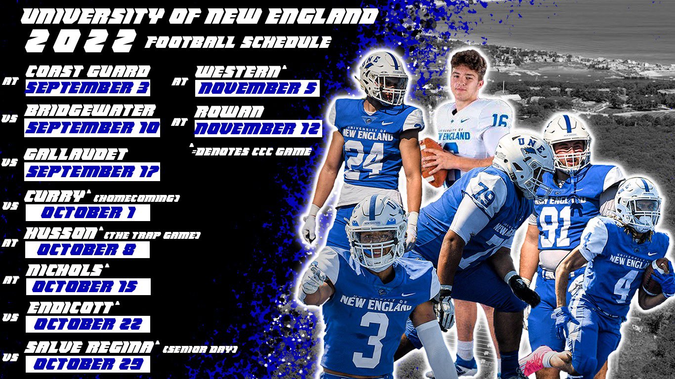 Maine Football Schedule 2022 University Of New England Football (@Unefootball) / Twitter