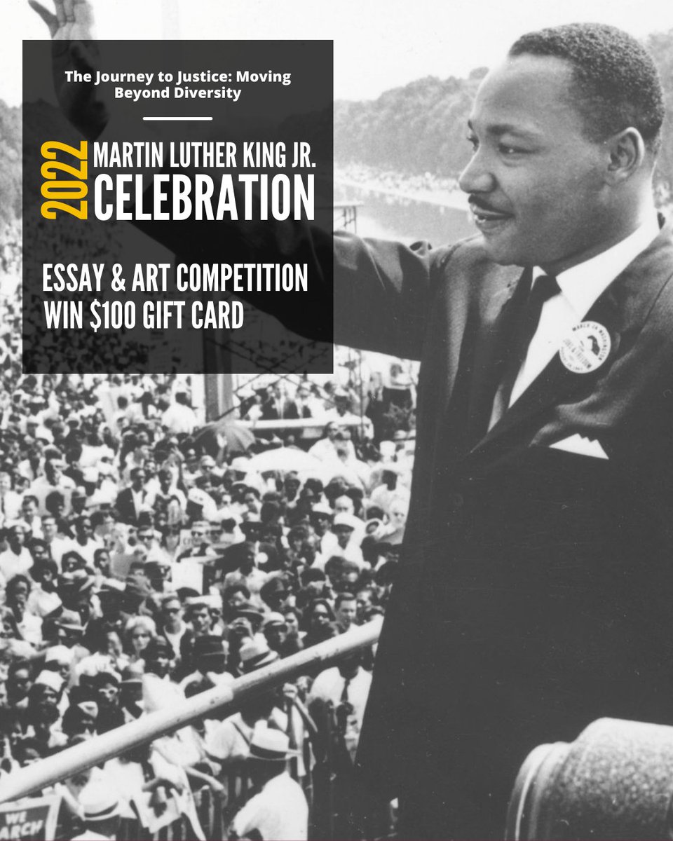 UH_CSI's tweet photo. @UH_CDI is starting 2022 with a week full of events dedicated to Dr. Martin Luther King’s legacy. Check out the  MLK Day Celebration Art and Essay Competition! ✍️🎨Deadlines are Jan. 18th. Winners will be announced on Jan. 25th at the Commemorative Celebration. #mlkday #gocoogs https://t.co/z23cSp5zDF