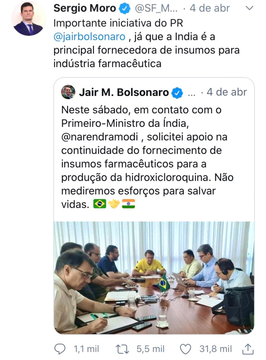 sudornelles's tweet photo. @SF_Moro Não vai tomar cloroquina,fera ? https://t.co/mWSglpso6N