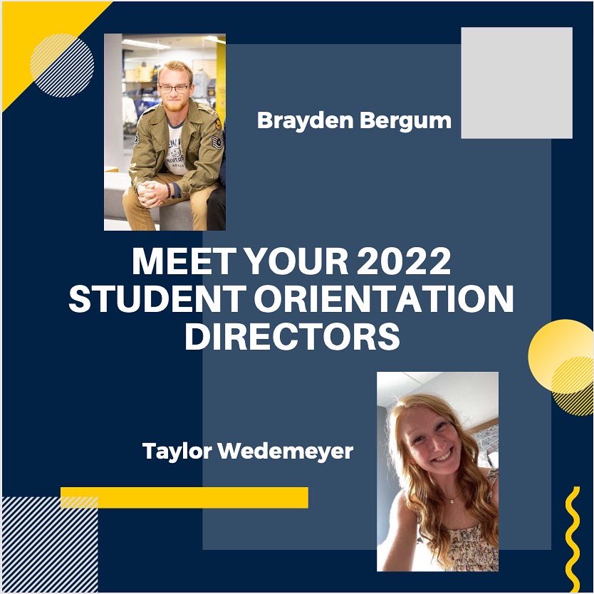 BVU_OTEAM's tweet photo. Say hello to your 2022 Student Orientation Co-Directors… @880181ber and @TaylorWedemeyer !!!
We can’t wait to get started planning for summer orientation and fall welcome weekend!
Be on the look out for the application to join our team COMING SOON!!! https://t.co/mnQofYNVrz