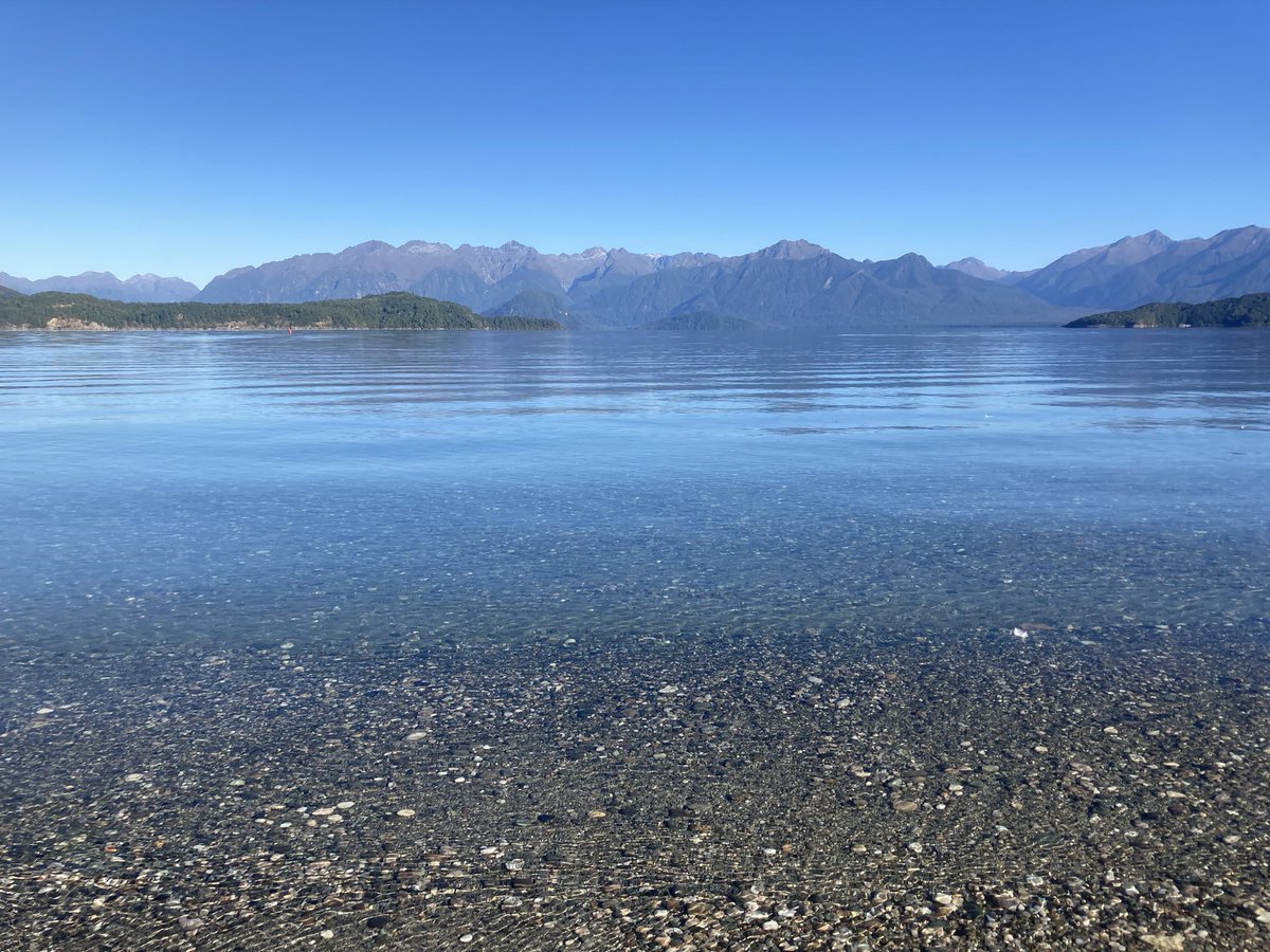 MurrayTaggart's tweet photo. Think we are in the right spot today; Lake Manapouri https://t.co/vEOT6QTncV