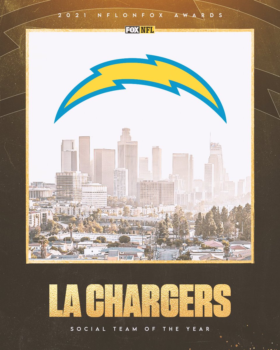 NFLonFOX's tweet photo. Congrats to the @chargers for being voted the social team of the year by our fans! 👏 https://t.co/M73B00Aueg