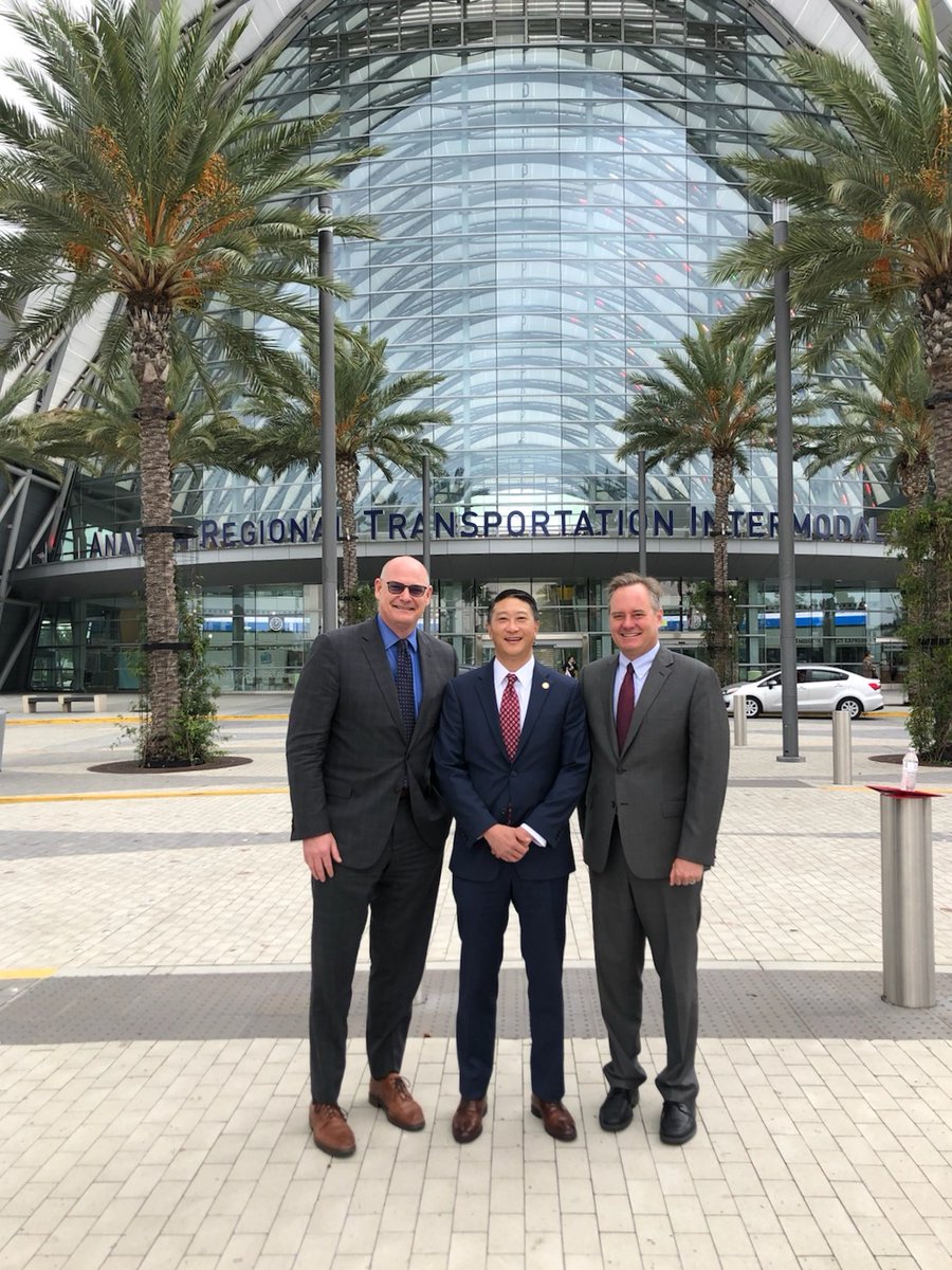 CaHSRA's tweet photo. Thank you @kimdavid63 for your leadership at @CA_Trans_Agency and your service to the people of California! We wish you the best and look forward to riding HSR with you in the not too distant future.

📍 ARTIC Station, Anaheim - Future High-Speed Rail Station https://t.co/IjKwB6Lpnj