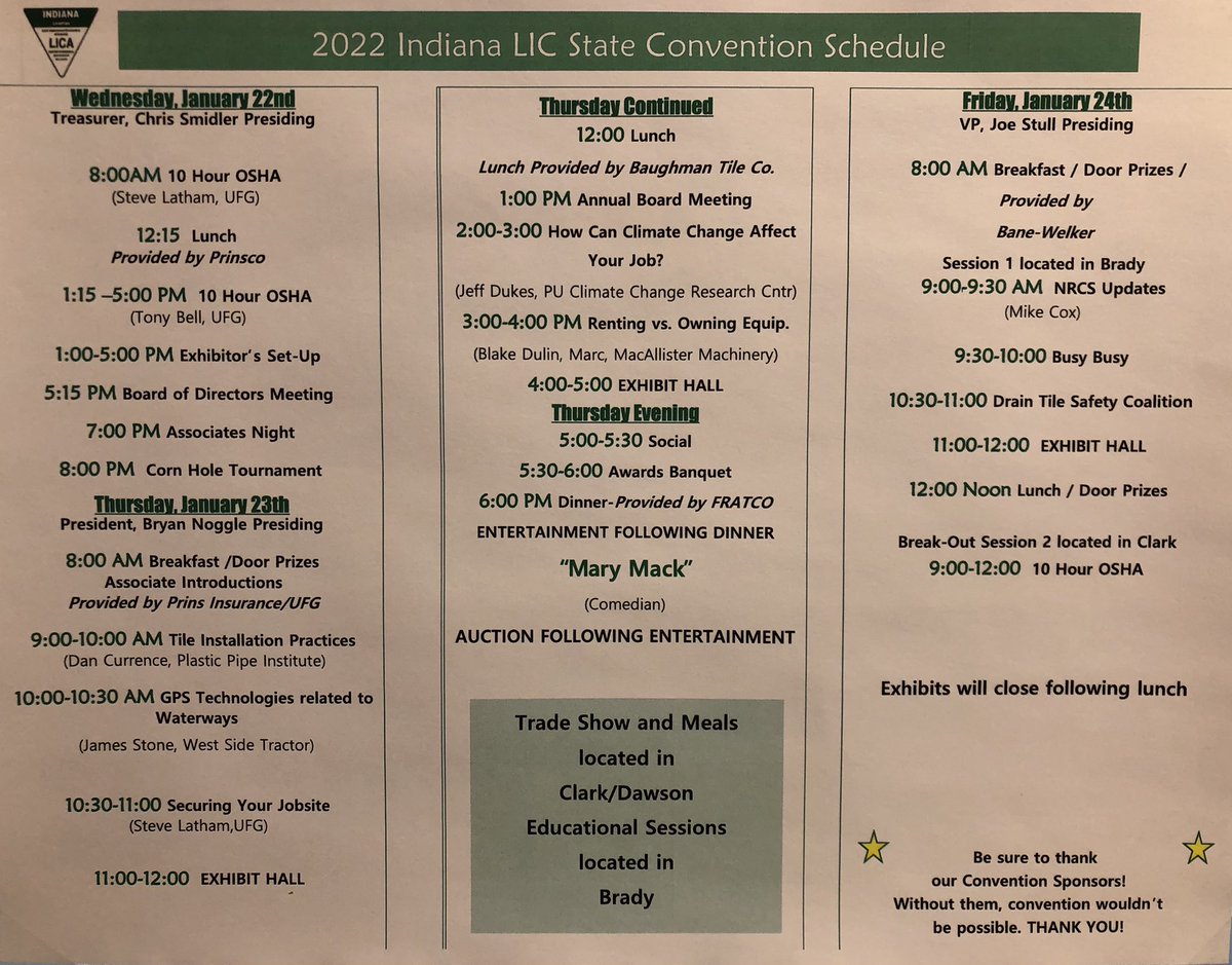 Get registered today! More information can be found at Indianalica.org or by emailing Nanci at indianalica@gmail.com