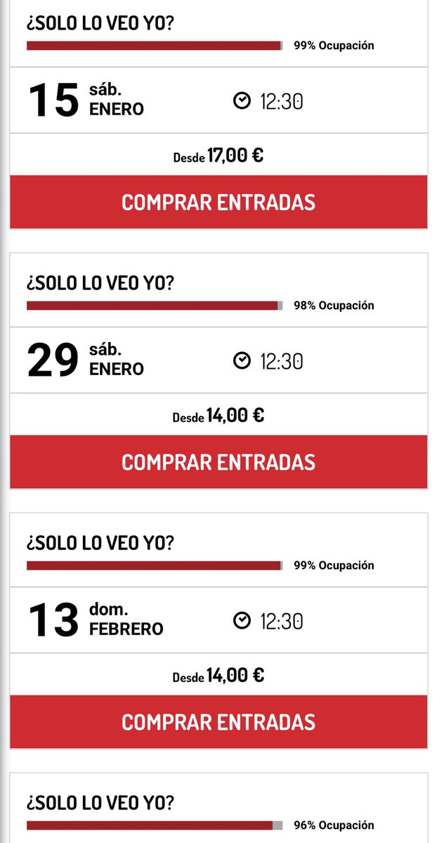 MIRAD COMO TENEMOS EL TEATRO PARA LAS PRÓXIMAS FECHAS!!! MUY FELIZ 😁