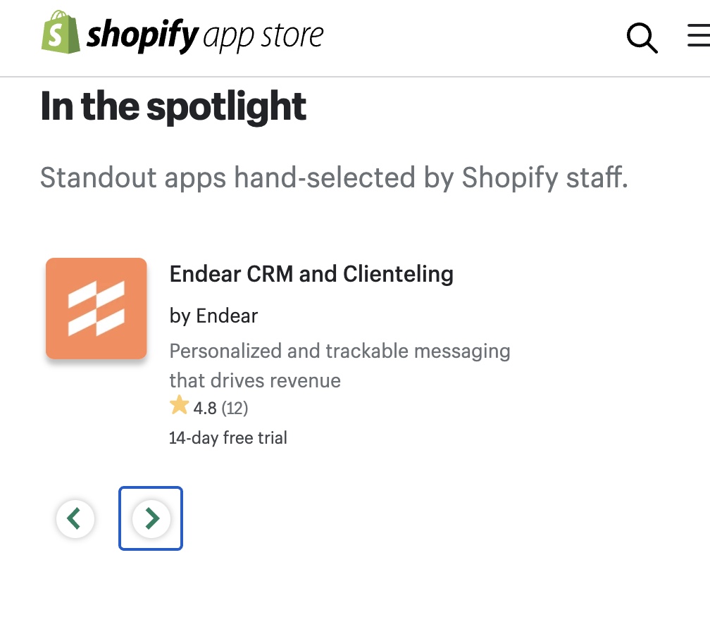 Great way to end the week with <a href="/Shopify/">Shopify</a> giving us a shoutout on their app store. Look forward to seeing you all at #NRF2022