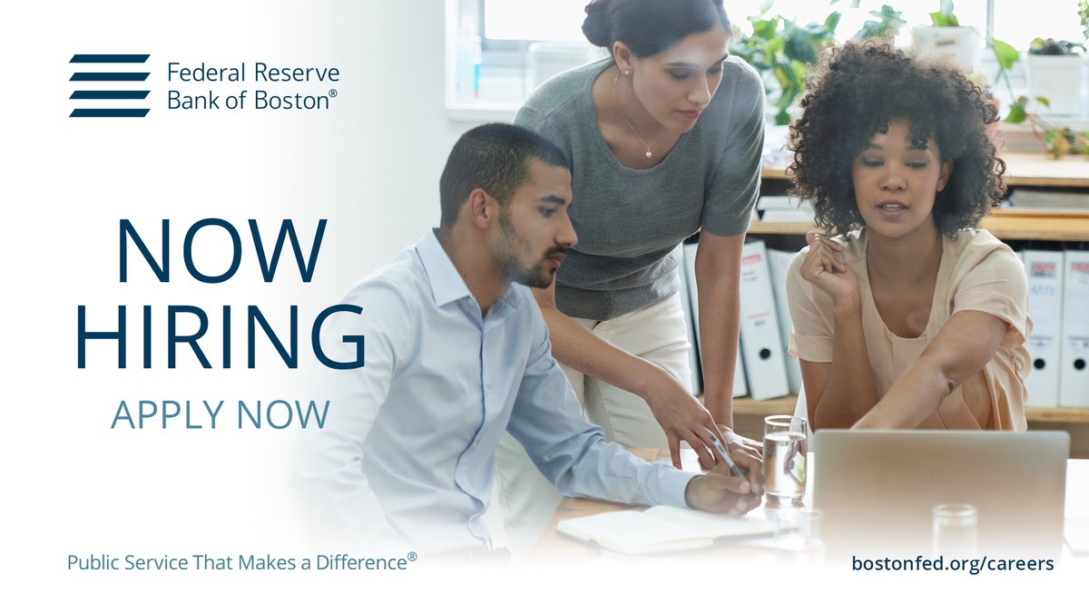 BostonFed's tweet photo. #NowHiring: Compensation &amp; Benefits Analyst for the #FedNow Service who will assist in the design and implementation of total rewards, salary planning, and executive compensation programs. 

Learn more and #apply today: https://t.co/9aFWEMdLls https://t.co/Penlzz3TY2