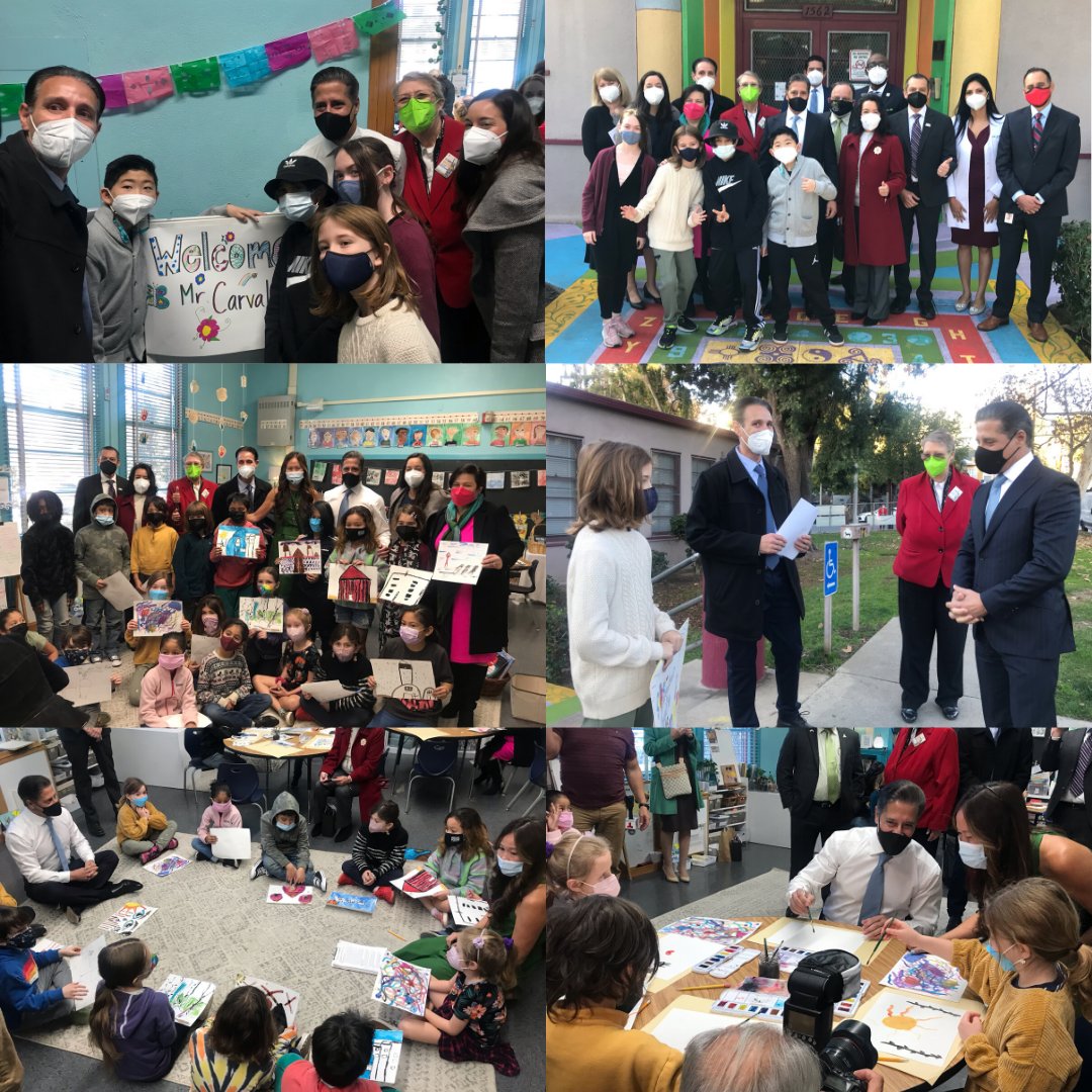 Incoming @LAschools Superintendent Alberto M. Carvalho @miamisup is spending his morning touring Los Angeles Unified Schools! First stop: #ElysianHeightsElementary with <a href="/Kelly4LASchools/">Kelly Gonez, LAUSD</a>, <a href="/Jackie4LAUSD/">Jackie Goldberg</a>, <a href="/suptlaschools/">Interim Superintendent Megan K. Reilly</a>, <a href="/lausd_ldc/">LD Central-ARCHIVE</a>, <a href="/GPLFCoS/">Glassell Park Los Feliz Community of Schools</a> and #AALA.