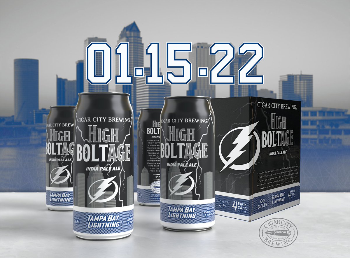 Bolts Nation! We're thrilled to introduce High Boltage IPA, brewed in partnership with our friends at <a href="/TBLightning/">Tampa Bay Lightning</a>. Find this bold, tropical IPA in our Spruce Street + Downtown Taprooms, at Amalie Arena, and at select local retailers starting tomorrow. Pairs well with WINS!