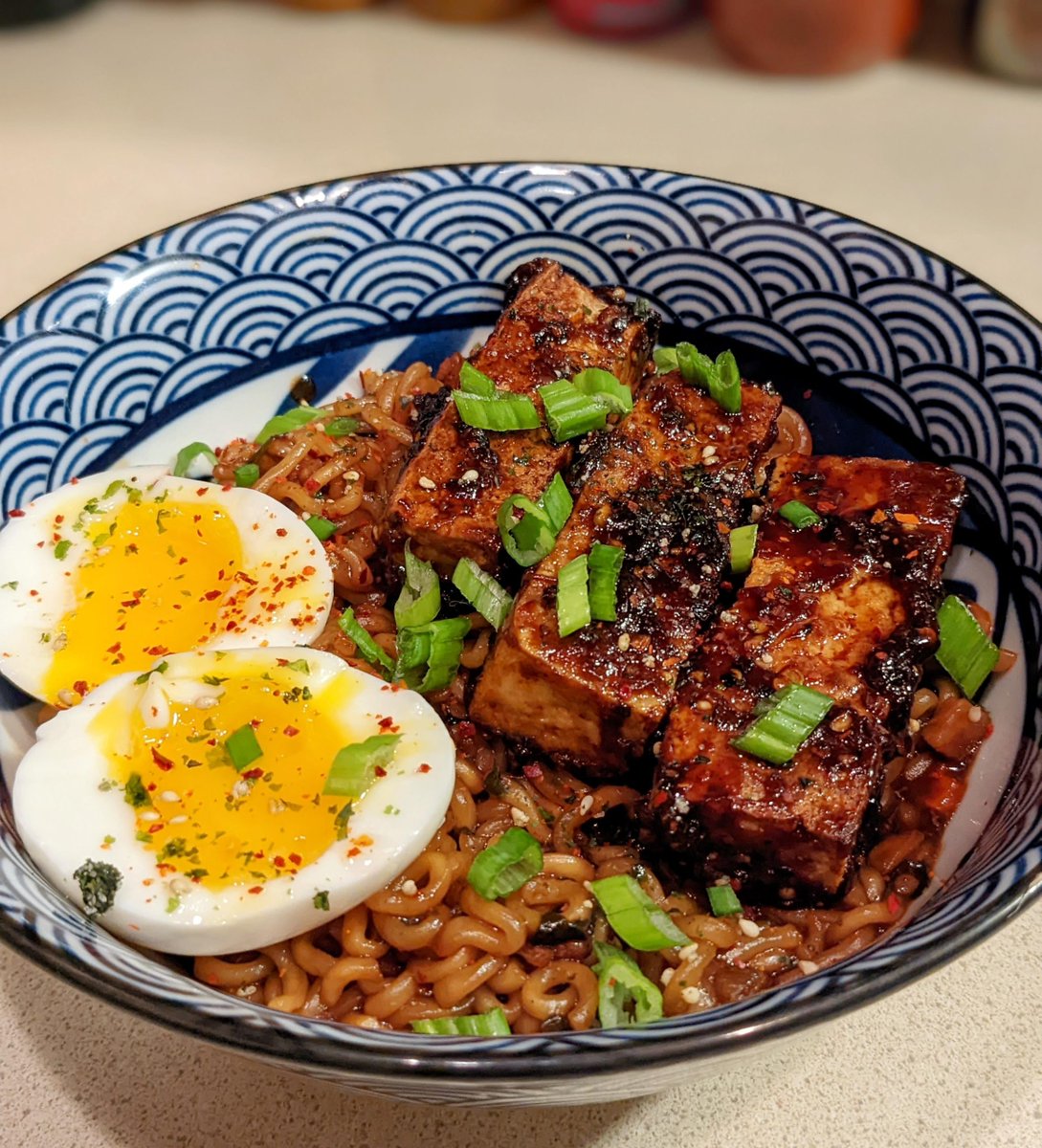 Jjapaguri with Sichuan black pepper tofu & 7 minutes steamed egg https://t.co/gJP5q8TZrT