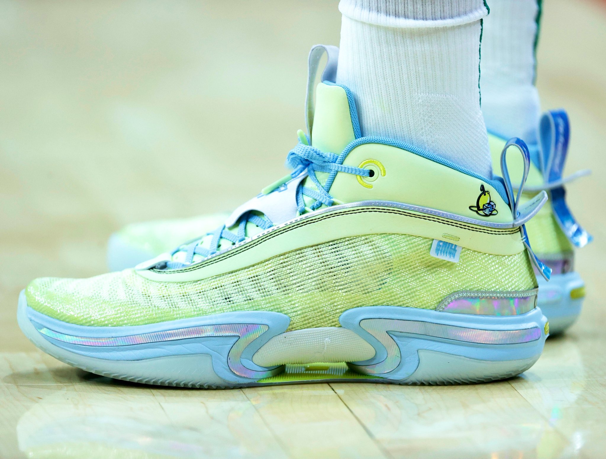 Nick DePaula on X: Jayson Tatum in his latest Lemonade themed Air Jordan  PEs — what's his best one?  / X