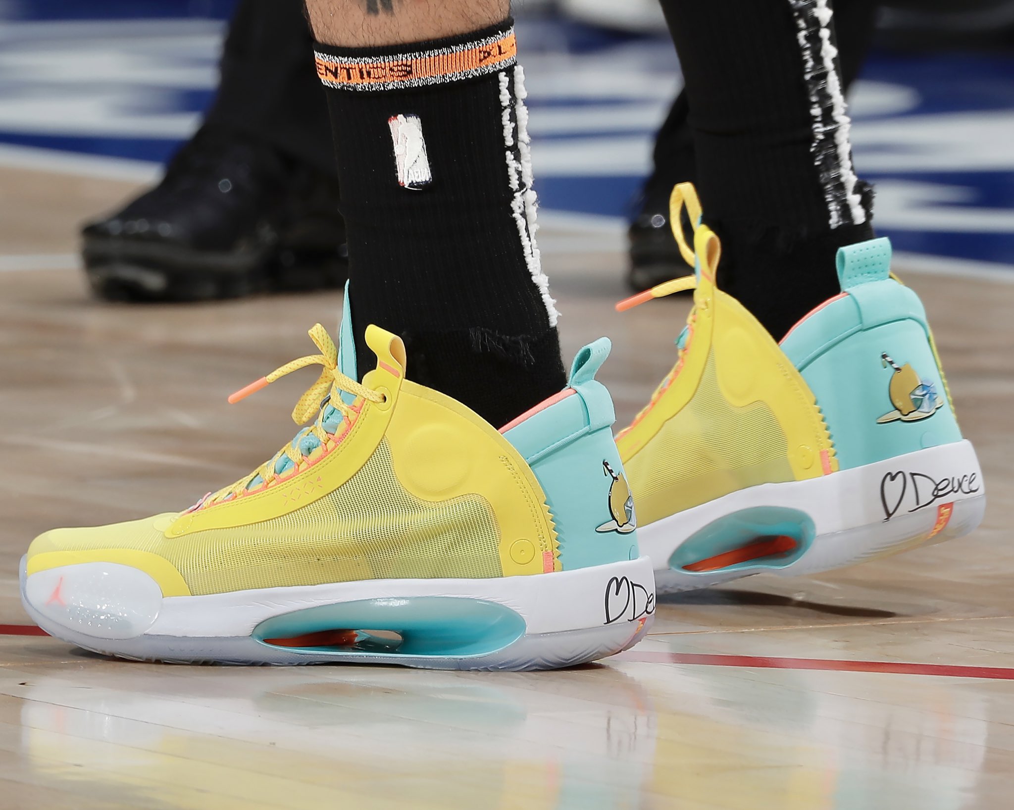 Nick DePaula on X: Jayson Tatum in his latest Lemonade themed Air Jordan  PEs — what's his best one?  / X