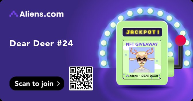 Check out Aliens.com for weekly crypto & NFT giveaways! Download the Aliens app to enter and win! aliens.onelink.me/uWBz/referafri…