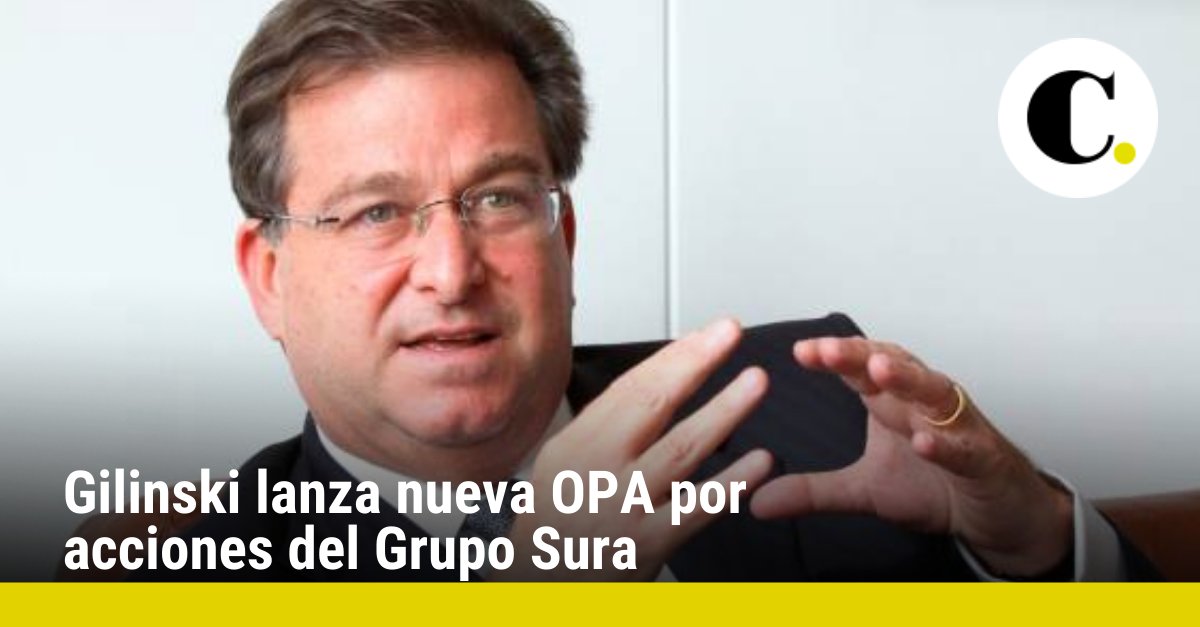 elcolombiano's tweet photo. Fue el mismo Grupo Gilinski el que lanzó la nueva OPA por Sura, buscando adquirir una cantidad mínima de acciones equivalentes al 5 %. Detalles ➡ https://t.co/WuUDFgrAKm https://t.co/xA1Y56g97K