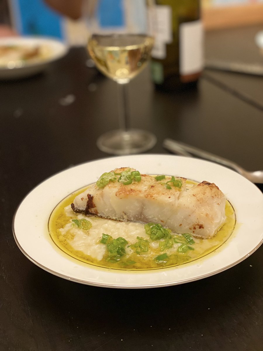 the_money_pit's tweet photo. Bob Appétit’s ‘best risotto’ with seared BC lingcod from @OrganicOcean 
Risotto recipe here: https://t.co/Z79DDOpMqT https://t.co/TDhtO7gHxw